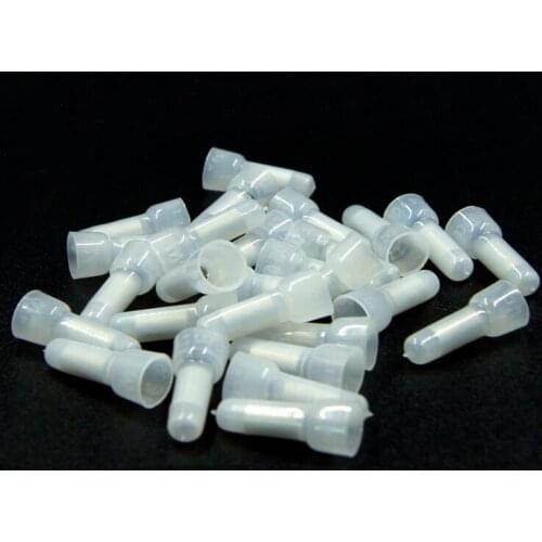 FUMAO 100pcs Heat Shrink Insulated Butt Electrical Splice Wire Connectors Cable