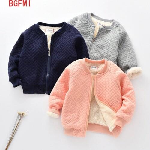 0-2Y Autumn Winter Warm Cotton Baby Girls Coat Kids with Velvet Thickening Outwear Jacket Children Clothing for Boys