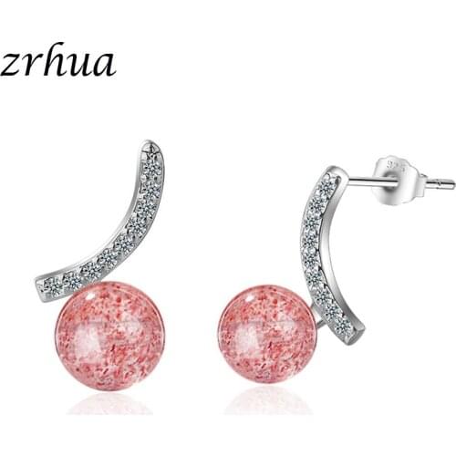 ZRHUA 100% Silver Color Stud Earrings for Women Girls Fashion Jewelry Pendientes Animal Brincos Girls Gifts Bijoux