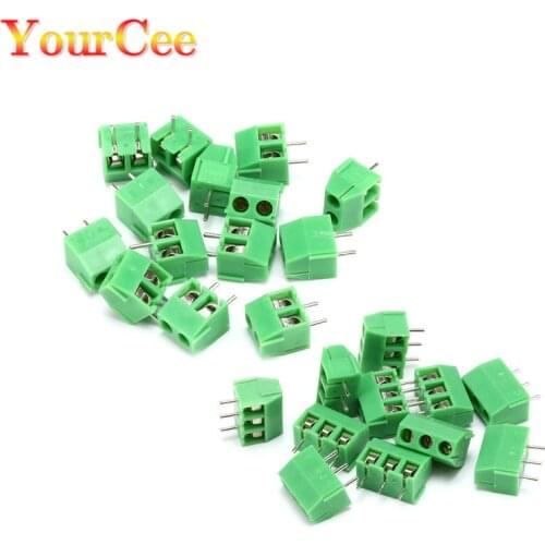 10pcs KF3.96 2P 3P Through Hole Mount Screw TermInal Block Connector 300V/10A 3.96mm Pitch 2PIN 3PIN