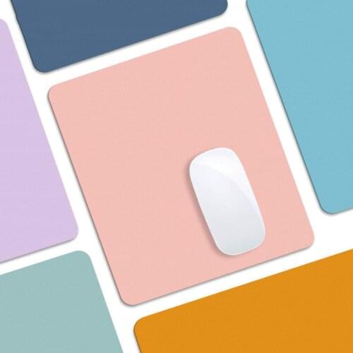 21x25cm Mouse Pad Mini Waterproof PU Leather Deskpad Cute Desk Mats Laptop Mouse Mat Keyboard Desktop Protector Office Supplies