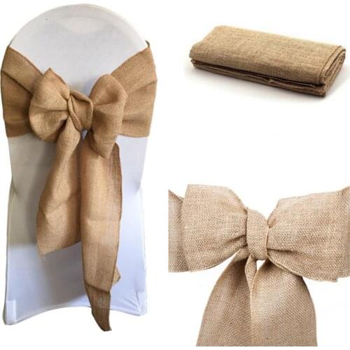 5Pcs Chairs Ribbon Novel Burlap DIY Ornament Imitation Line Wedding Party Banquet Ribbon Decoration Tools