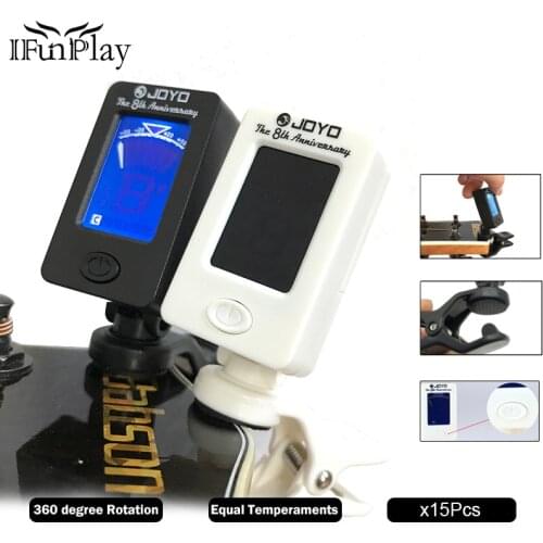 60pcs Joyo JT-01 Chromatic Clip-On Digital Tuner 360 Degree Rotatable Guitar Tuners Machines for Guitar Bass Violin Ukulele