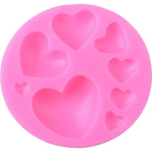 8 Cavity 3D Love Heart Shape Mold Silicone Chocolate Cookie Muffin Baking Tool Sponge Mousse Dessert Cake Decorating Tools