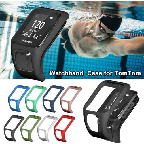 Watchband Case for TOMTOM Runner3 & TOMTOM Silicone Wrist Band Cardio Case for Adventure Series 2 3 Runner 2 3 Golfer 2 Spark