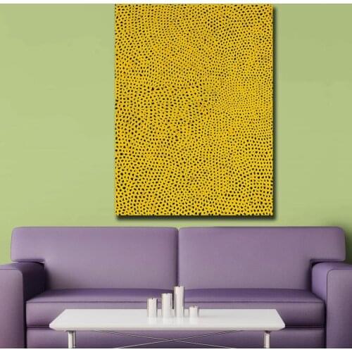 Print Oil Painting Wall painting Yayoi Kusama NET-NO.2 YELLOW Home Decorative Wall Art Picture For Living Room painting No Frame