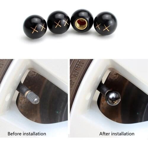 4Pcs Wheel Tire Air Valve Caps Ball Simple Dust Theftproof Auto Truck Bike ATV Car Van Dustproof Tyre Cover Hot Selling Tools