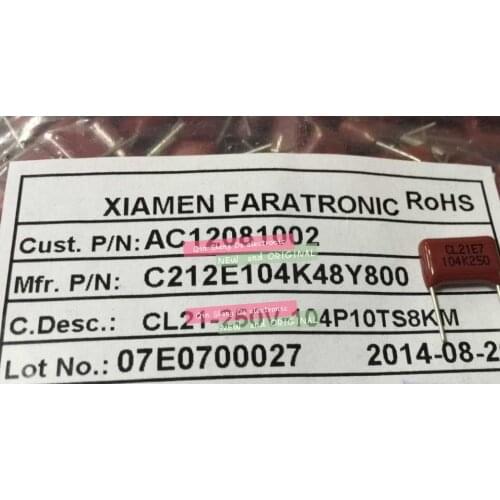 CL21 104J 250V 0.1uF 250V CBB capacitor P10