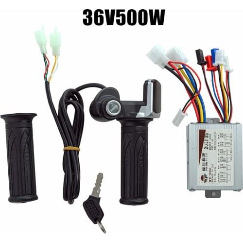 1x Electric Bike 24-48V 250W-1000W Brushed Controller Throttle Grip Set For Scooter EBike Motor 1 Pair Twist Throttle Handlebar