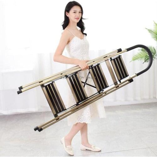 Multifunctional Clothes Rack Ladder Household Folding Four Step Five Step Indoor Drying Stairs Thickened Aluminum Alloy Herringb