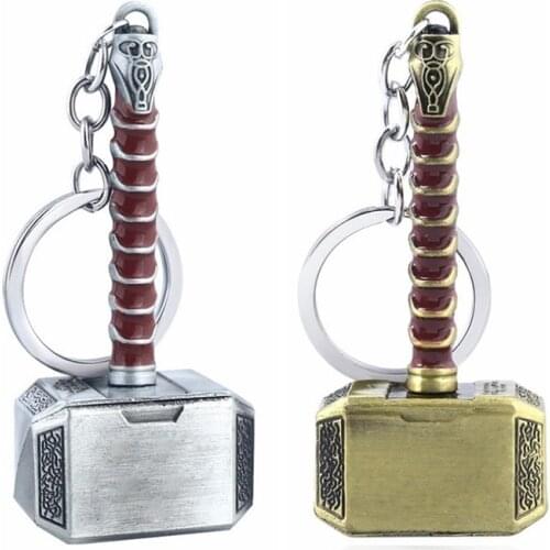 2021 New Thor Hammer Metal Keychain Men Women Car Keyring Movie Fans Accessories
