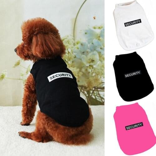 Adorable Dog Vest Letter Printing Lightweight Round Neck Cotton Two-legged Pet T-Shirt Costume Washable for Summer Daily Life