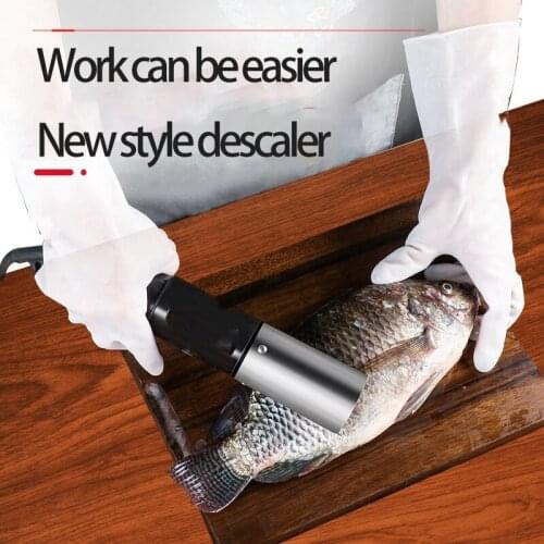 Charging Portable Electric Fish Scaler Cleaning Fish Remover Cleaner Descaler Scraper Seafood Tools US Plug