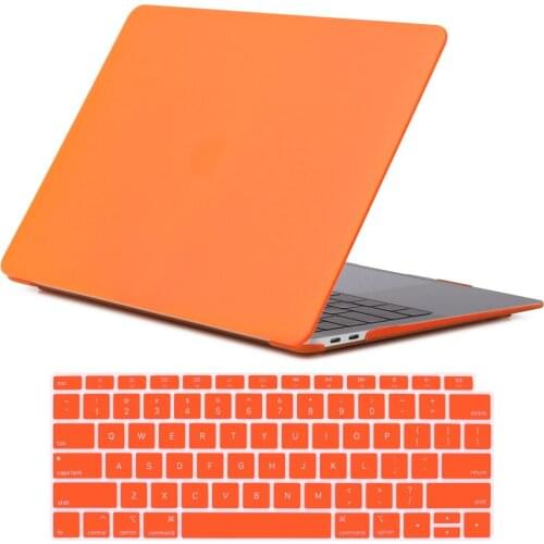 For Apple Macbook Air 13/Air 11 /Pro 13/Pro 15 /Macbook 12 inch Rubberized Matte Orange Laptop Cover Cases+US Keyboard Skin Film