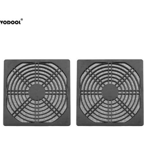 2pcs Dustproof 120mm PC Case Fan Dust Filter Guard Grill Protector Cover Plastic Computer Cooling Fan Cooler Radiator Cover Net