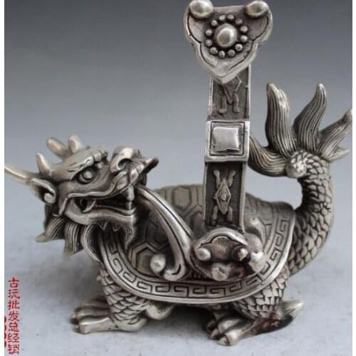 Miscellaneous antiques Crafts collection of antique copper copper dragon Ruyi Home Furnishing feng shui ornaments