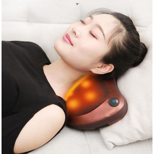 Relaxation Massage Pillow Electric Shoulder Neck Infrared Heating Massager Car Home Shiatsu Massage Tool Relieve Stress Pillow
