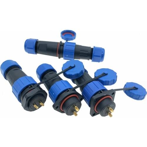SP20 IP68 waterproof connector Back nut/Square/Docking/Flange 2 3 4 5 7 9 12 pin Welding connector connectors plug and socket