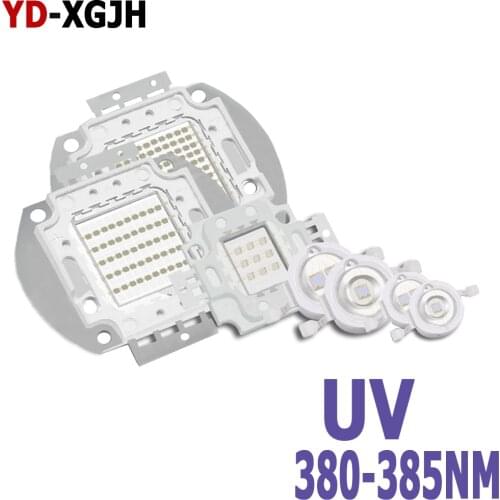 UV Purple 380NM 385NM 3W 5W 10W 20W 30W 50W 100W LED COB Chip Ultraviolet For 3W 5W 10W 30W 50W 200W 300W 500 W Watt Light Bead