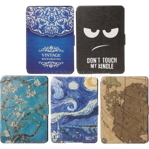 Waterproof Slim Faux Leather Folio Flip Case Protective Shell Skin Cover For Amazon Kindle Paperwhite 1/2/3 6 Inch