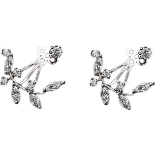 Top Quality branches hung at the back of the imitated Zircon earrings Gift for Women Girls Hot Sale