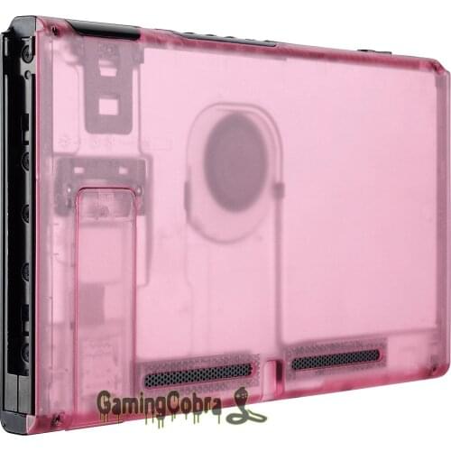 EXtremeRate Cherry Pink Console Back Plate Replacement Shell for NS Switch Console with Kickstand – JoyCon Shell NOT Included