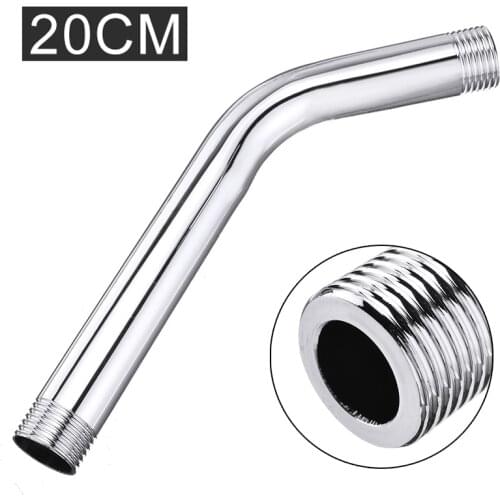 1pc Shower Head Extension Pipe Arm Wall Mounted Bathroom Durable Protable 20CM Stainless Steel Shower Head Extension Pipes