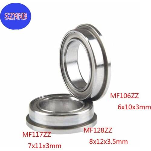 10pcsMF106 MF117 MF128 Super precision miniature deep groove ball single row edge bearing ABEC-5