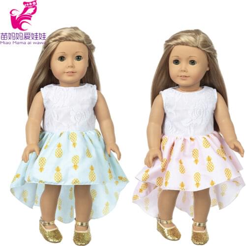 18 Inch Girl Doll Clothes Long Tail Dress Baby Doll Dress Baby Girl Gifts