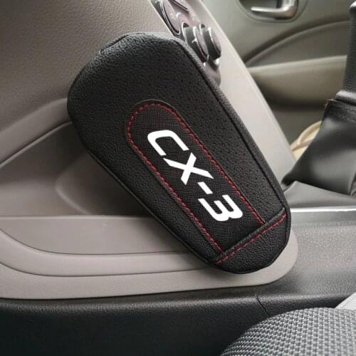 Pu Leather Knee Pad handrail pad Interior Car Accessories For Mazda Cx3