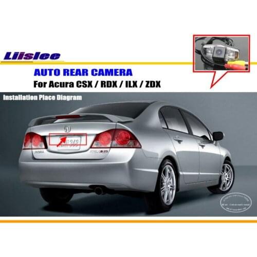 Car Rearview Camera For Acura CSX RDX ILX ZDX Reverse CAM HD CCD RCA NTST PAL License Plate Light CAM