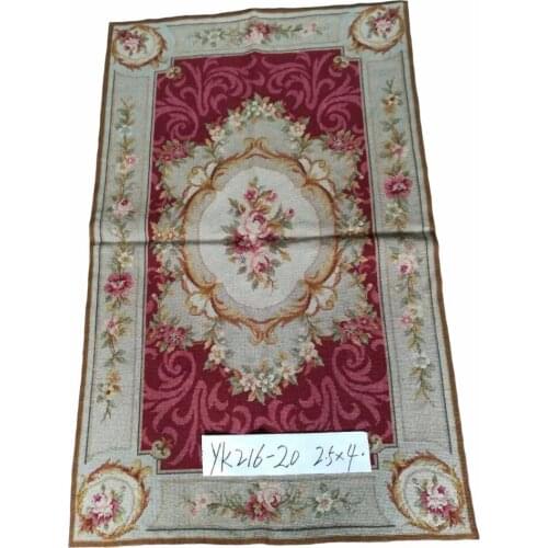 Free shipping 2.5'x4' wool handmade area rug needlepoint woolen rugs 100% cross stitched handmade New Zealand wool carpets