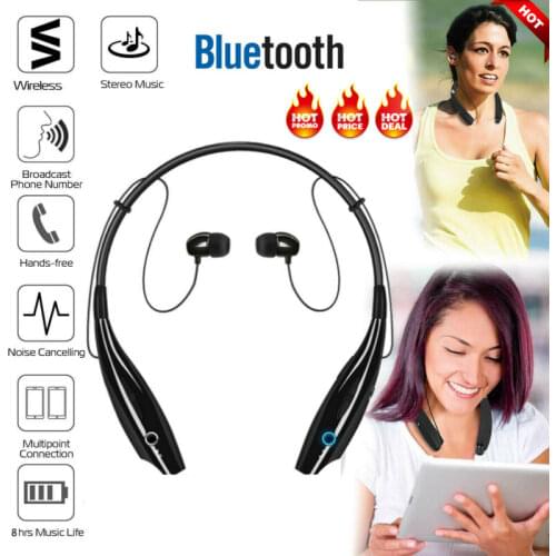 Wireless Bluetooth Headphones Sports Headsets Earphone Neckband Earbuds with Mic