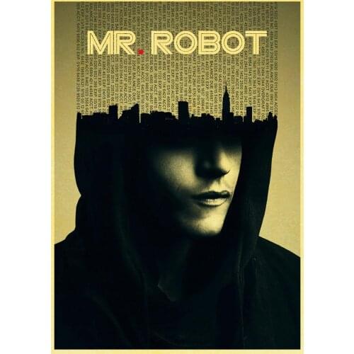 More style Hot MR. Robot Movie Character The Last Supper Print Silk Poster Home Wall Decor 24x36inch