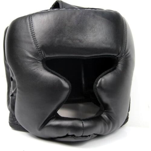 Black Good Headgear Head Guard Training Helmet Kick Boxing Protection Gear