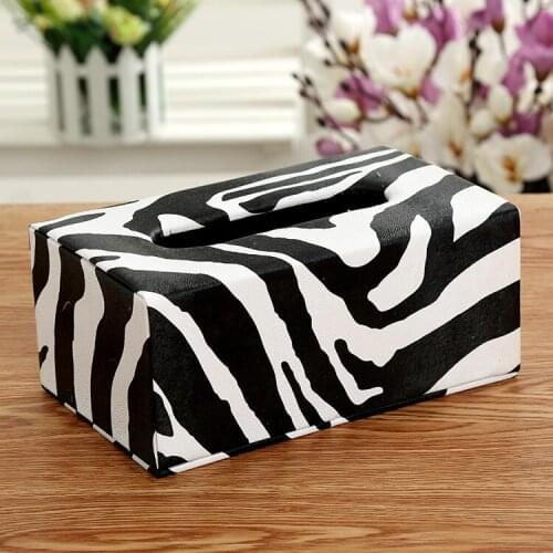 Moder PU wooden rectangle removable tissue box cover holder beautiful car tissue box holder toiletbox holder for paper 528