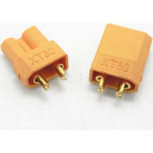 Hot sell XT30 2mm Golden Connector / Plug Set for RC Mini Quadcopter Multicopter Airplane = 100 pieces