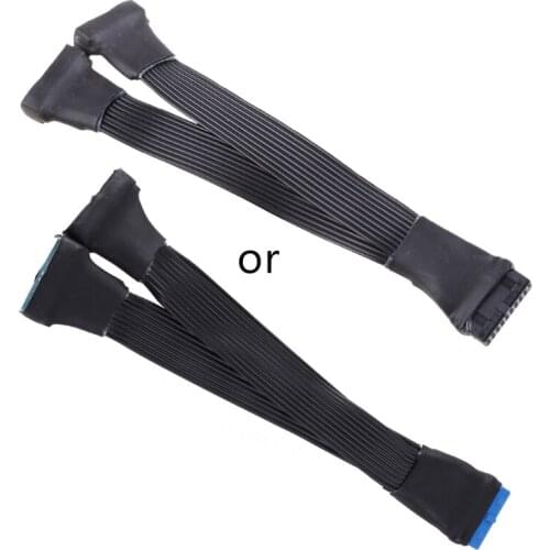 Motherboard Usb3.0 Header 19pin to Two Usb 3.0 20pin One to Two Usb Extension Splitter Diy Usb 1 to 2 Adapter Cable