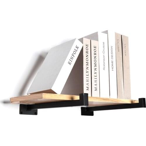 2PCS 15-35cm Length Black White Wall Mounted Shelf Bracket Heavy Duty Bench Table Support Shelf Bracket Furniture