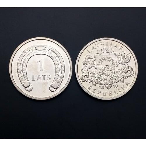 Latvia 1 Lats 2010 100% Real Genuine Original Coin Comemorative Coin Collection Rare Unc