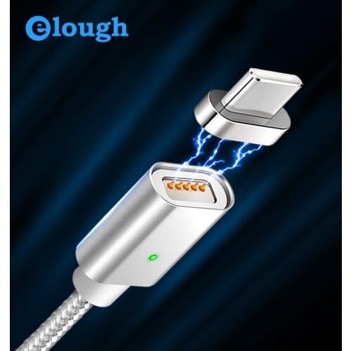 Elough E04 USB Type C Magnetic Cable For Samsung galaxy s8 note8 plus Mobile phone Fast Charger Magnet Type-c charging USB Cable