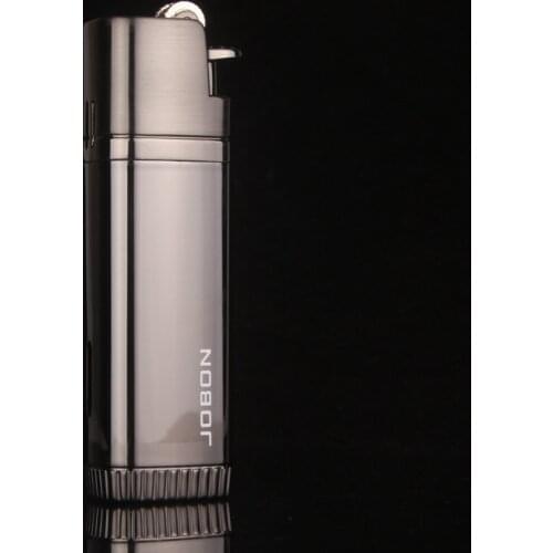 Jobon Metal Torch Turbo Jet Lighter Gas Butane Double Nozzles Windproof 1300C Blue Flame Cigar Pipe Lighter Cigarette Lighter