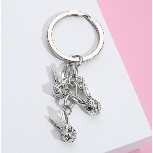 Cute Keychain Jewellery Design Key Ring Rabbit Key Chains Animal Gifts For Women Men Handbag Accessorie Punk Jewelry Handmade