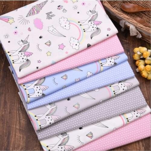 Cartoon Horse 100% Cotton Fabric DIY Sewing Craft Patchwork Quilting Fat Quarter Tecido Clothes Tilda For Baby Sheet Textiles
