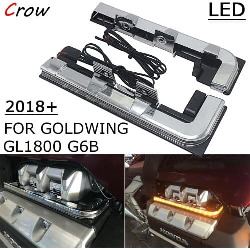 New Motorcycle Chrome-Plated LED Engine Lighting Panel For Honda Goldwing 1800 F6B GL1800 Tour DCT Airbag 2021 2020 2018