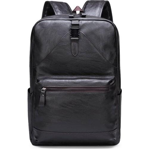New 2019 foreign trade mens bag fashion business large capacity mens backpack casual soft leather backpack travel backpack