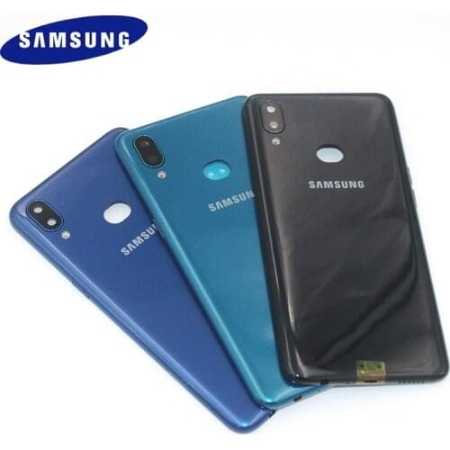 Original Back Battery Cover Door Housing For Samsung Galaxy A10S a10s Back Rear Case Replacement With Camera Glass Lens + Logo