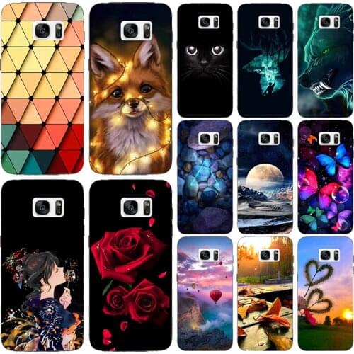 Printed Case For Samsung Galaxy S8 Plus S7 S6 Edge Plus S5 Mini Cover Original Cute Printing Drawing silicone Phone Case Shell