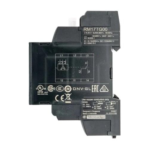 RM17TG00 Phase Monitoring Relay with NO/NC Contacts 3 Phase 208 - 480 V ac
