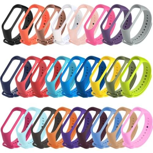 Strap for Xiaomi Mi Band 6 5 4 3 Sport Smart Watches Women Wristband For Mi Band 3 4 Band5 Replacement Wrist Color TPU Bracelet